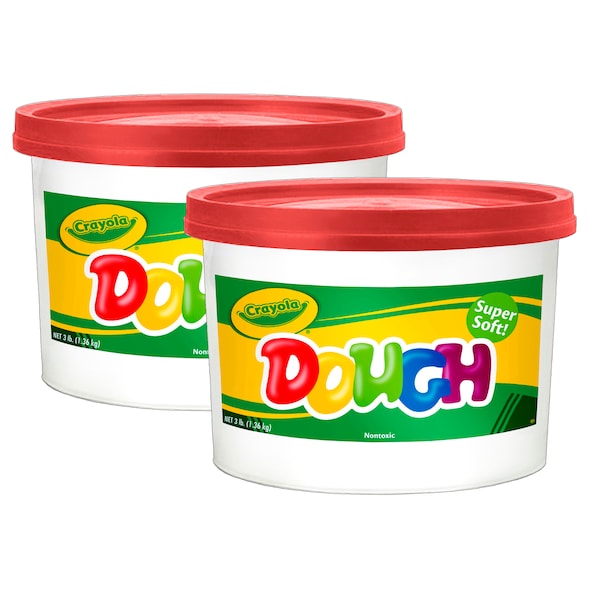 Modeling Dough, Red, 3 lb. Bucket, PK2